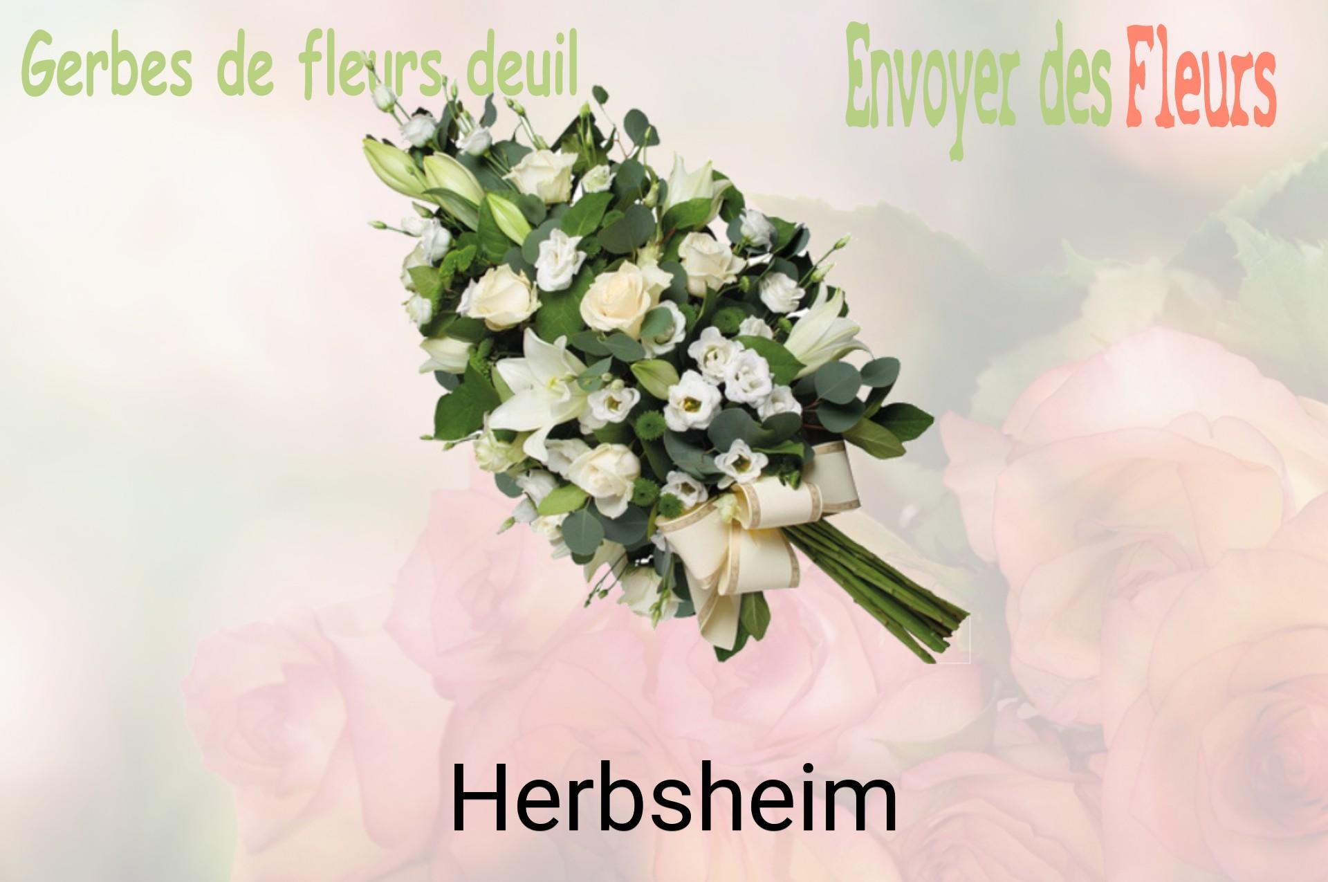Gerbe de fleurs de deuil livrée à Herbsheim